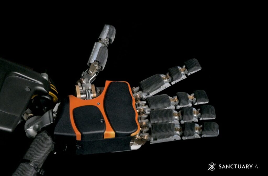 Robotic hand of the bipedal humanoid robot named phoenix.